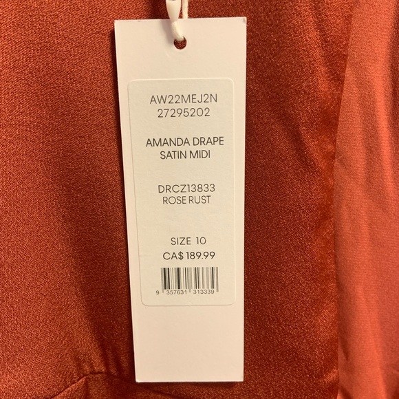 Ever New Spaghetti strapped Rose Rust dress size 10 - Picture 3 of 4